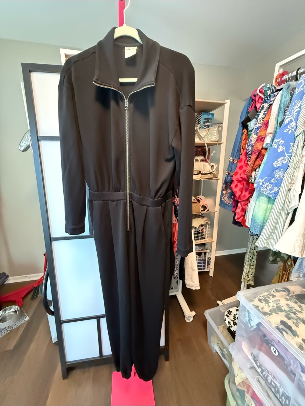 Varley Zip Front Jogger Jumpsuit Black Size Medium - Picture 6 of 9